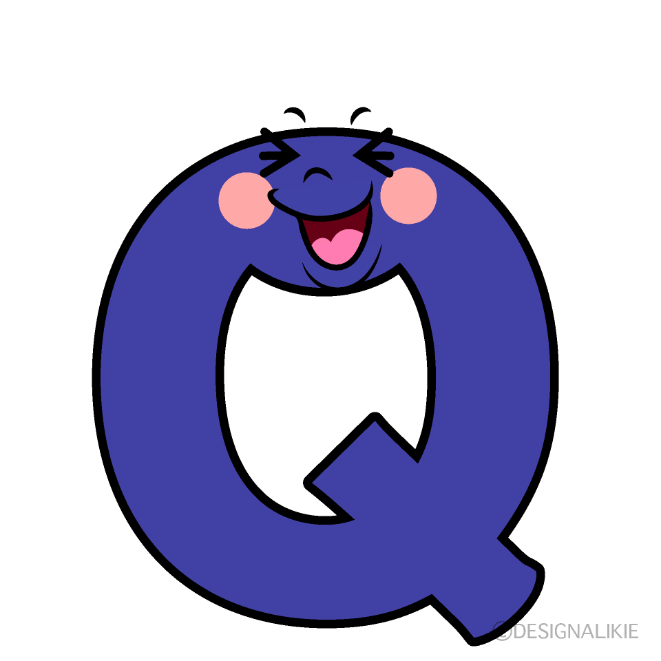Cute Laughing Q Clipart