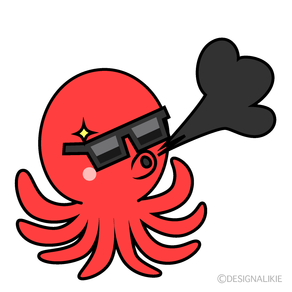かわいいかっこいいタコイラスト