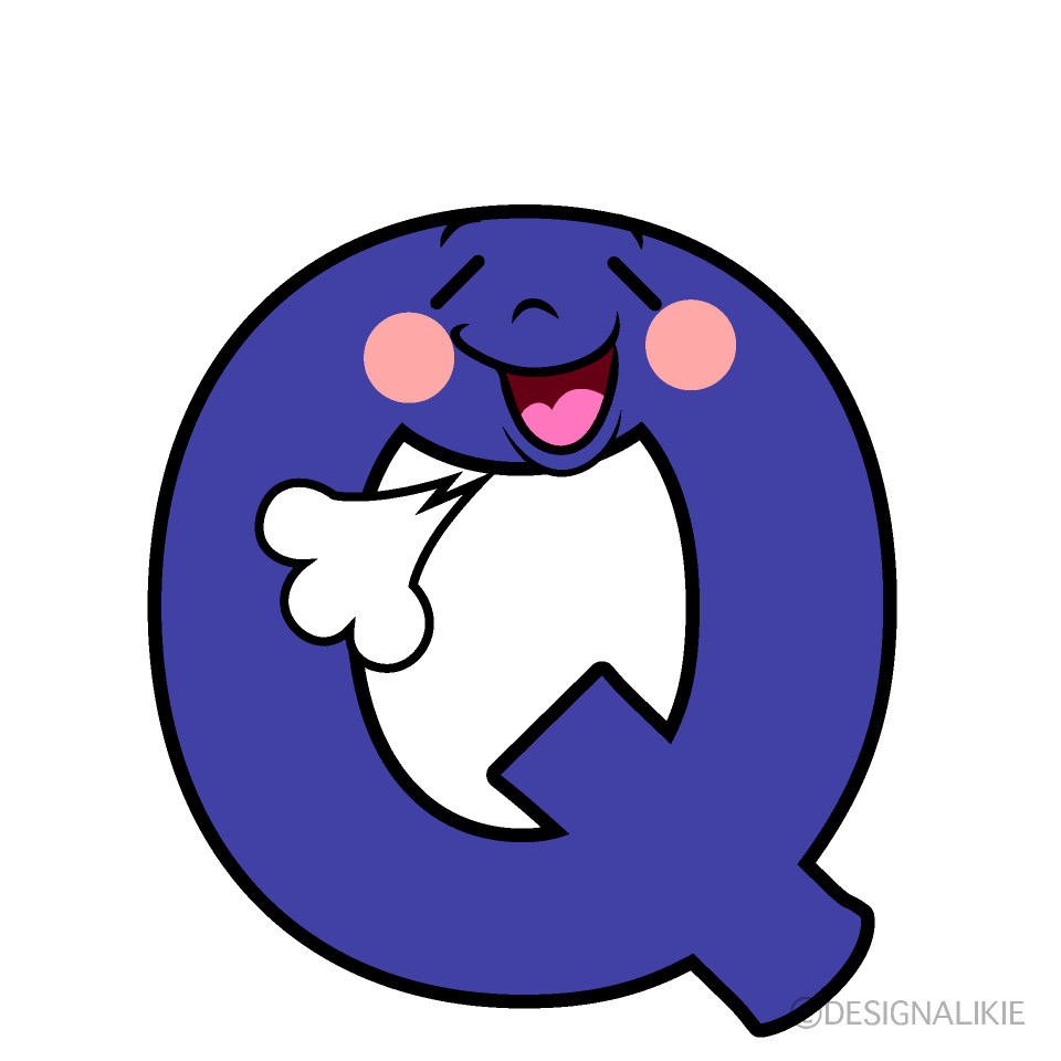 Cute Relaxed Q Clipart