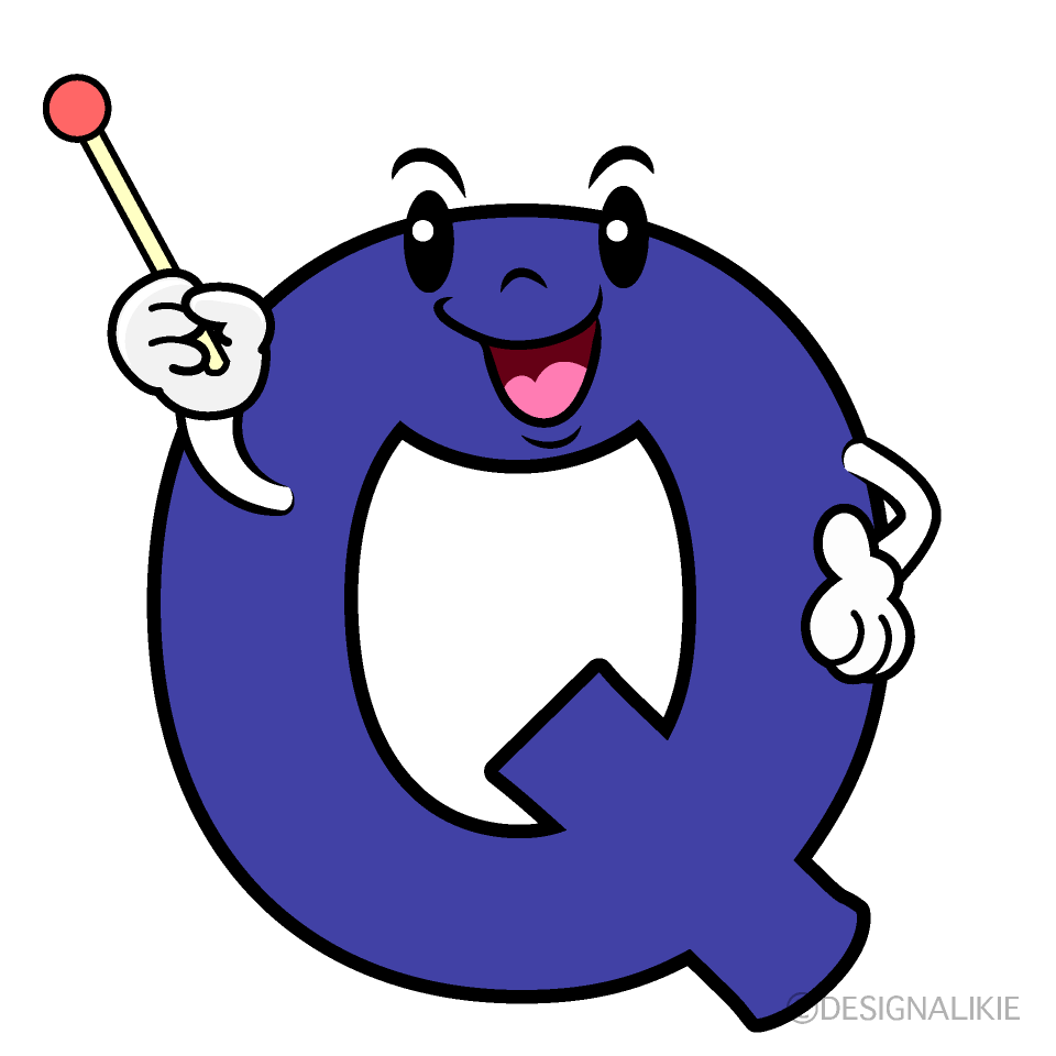 かわいい説明するQイラスト