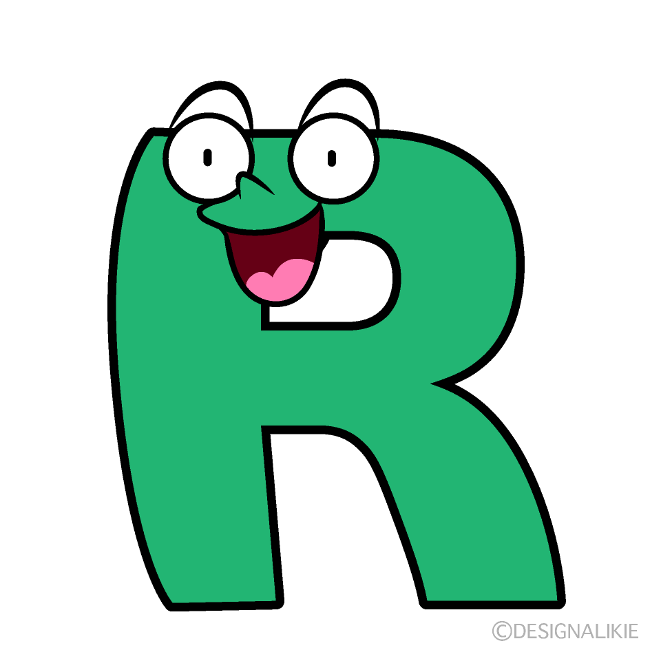 かわいい驚くRイラスト