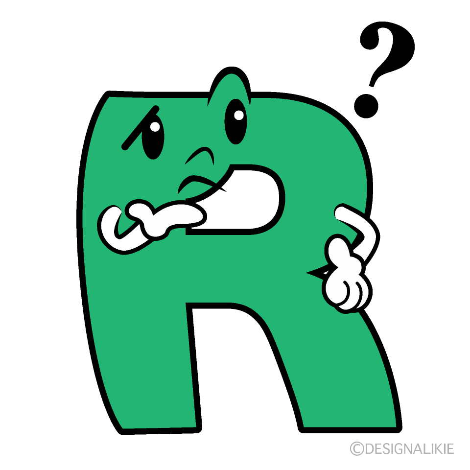 Cute Thinking R Clipart