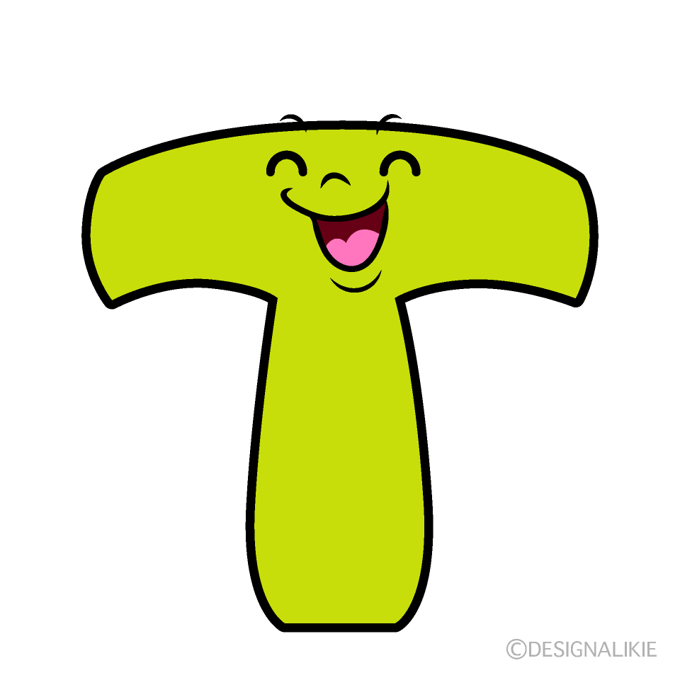 かわいい笑顔のTイラスト
