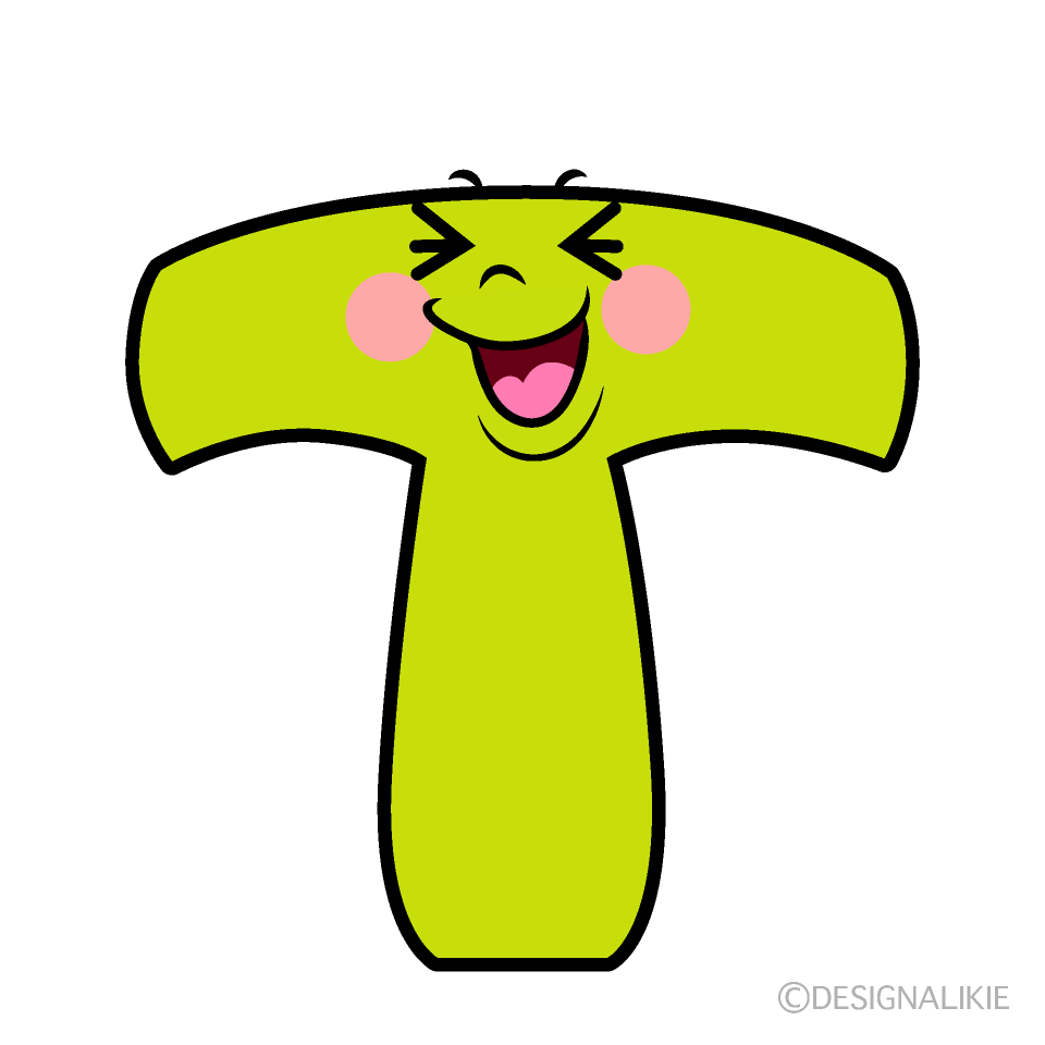 かわいい笑うTイラスト