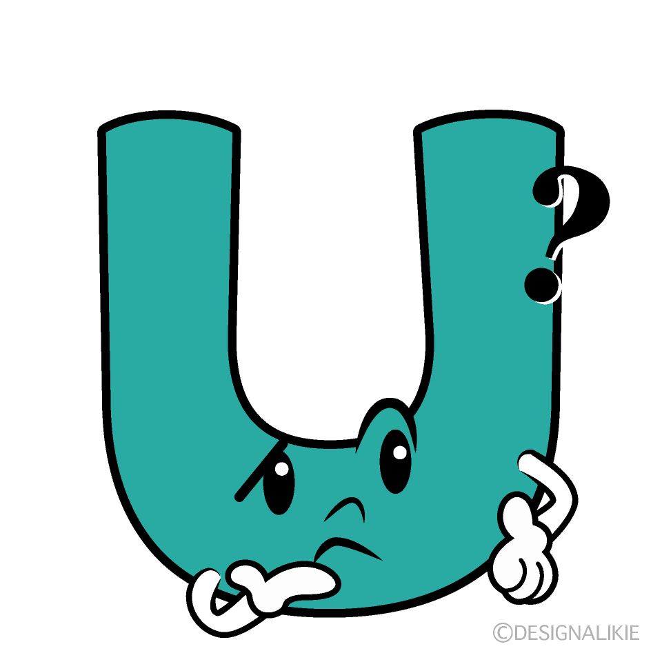 かわいい考えるUイラスト
