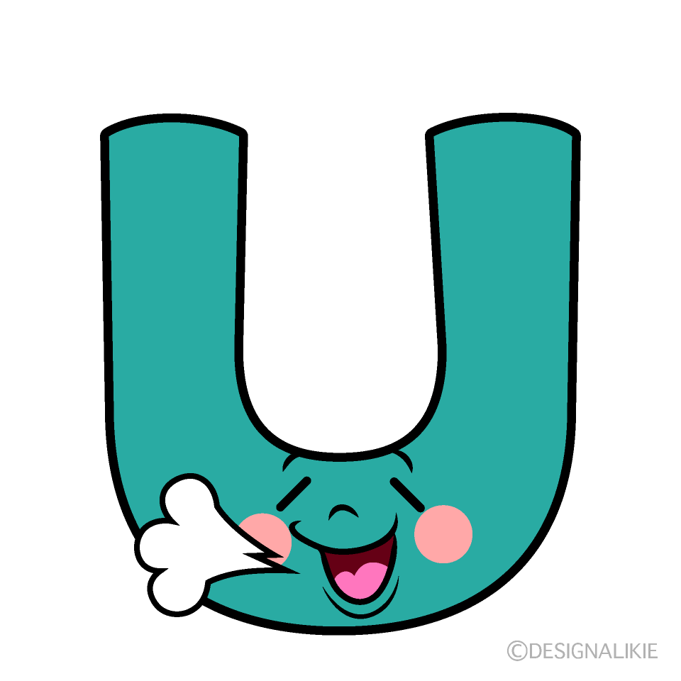 かわいいリラックスするUイラスト