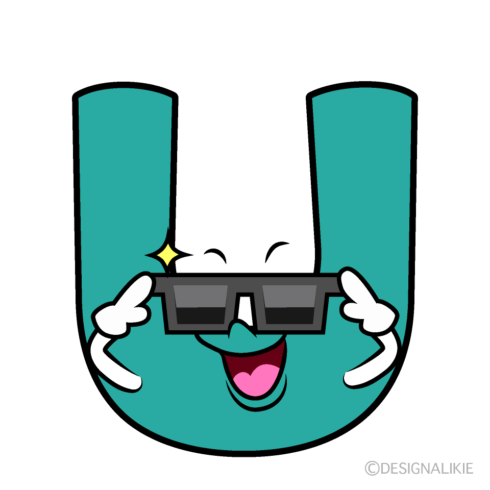 かわいいお辞儀するUイラスト
