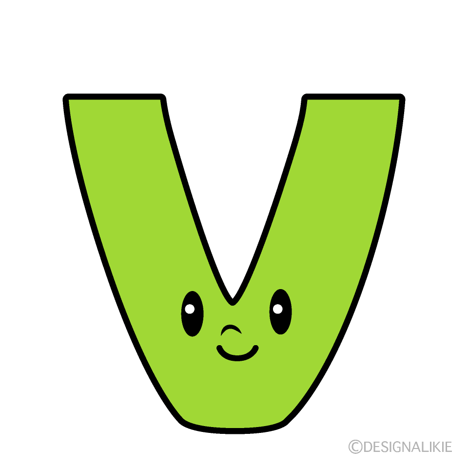 Cute V Alphabet Clipart