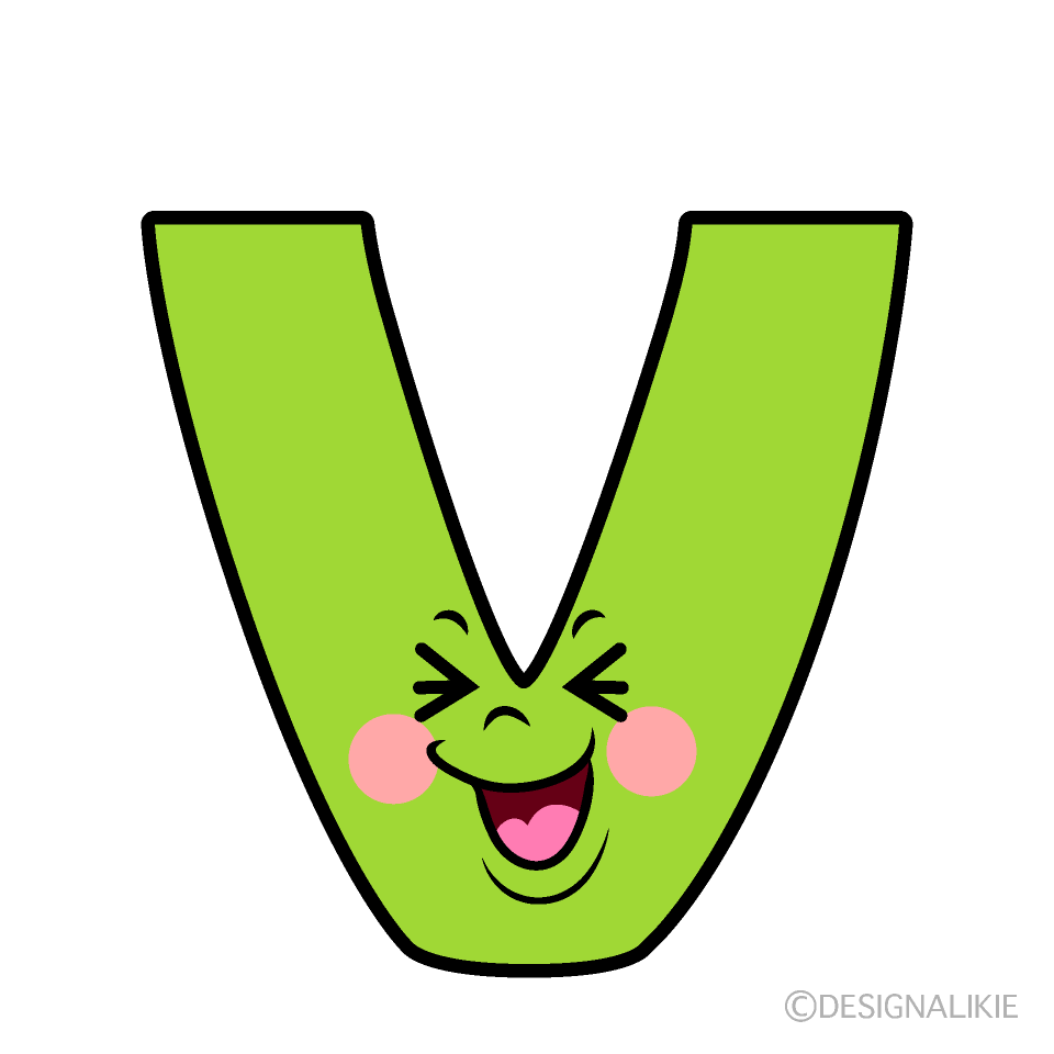 Cute Laughing V Clipart