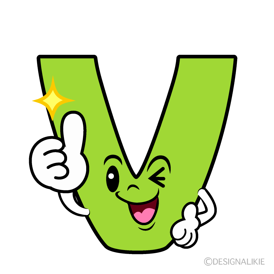 Cute Thumbs-up V Clipart
