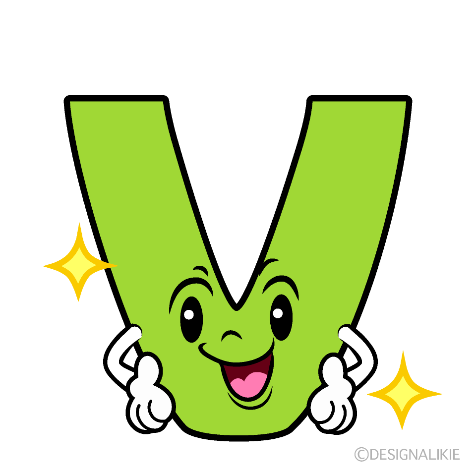 Cute Sparkling V Clipart