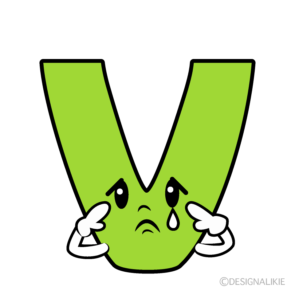 かわいい悲しいVイラスト