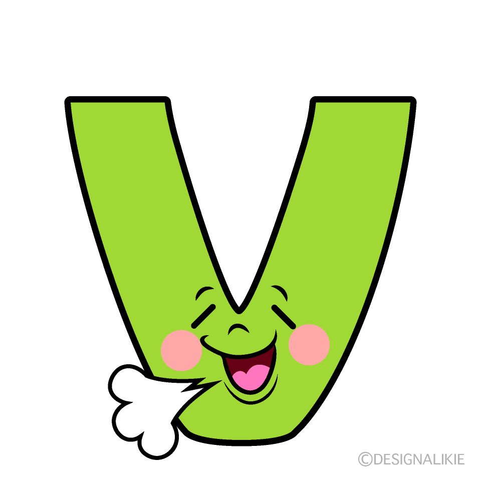 かわいいリラックスするVイラスト