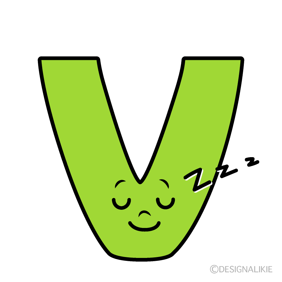 Cute Sleeping V Clipart