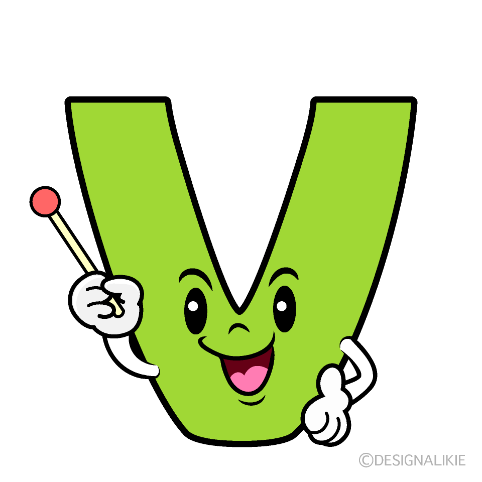 Cute Explaining V Clipart