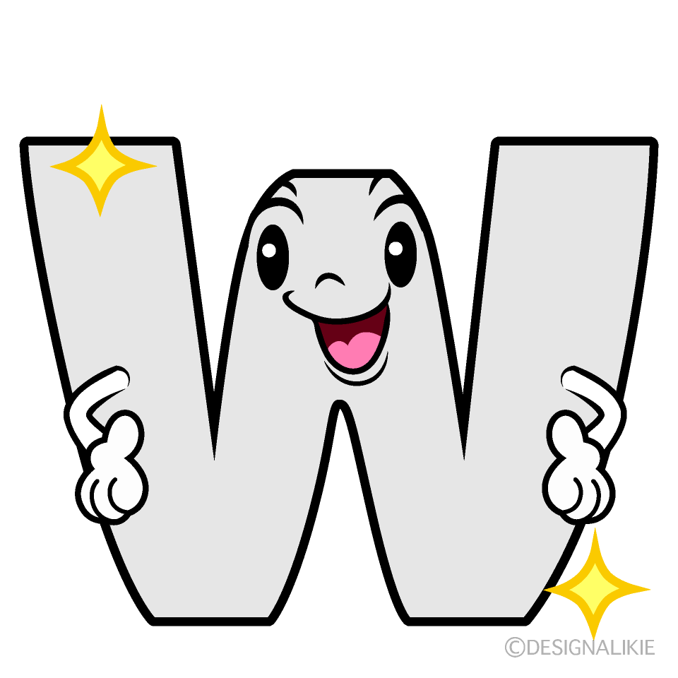 Cute Sparkling W Clipart