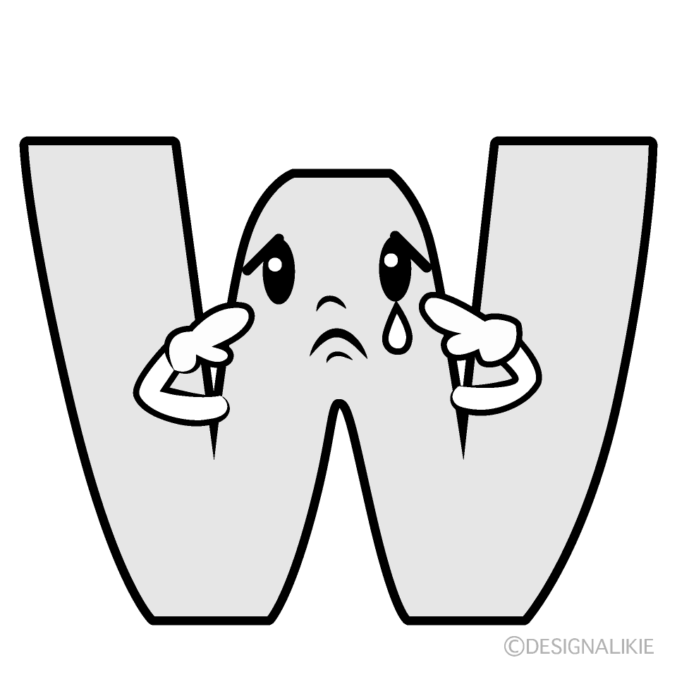 かわいい悲しいWイラスト