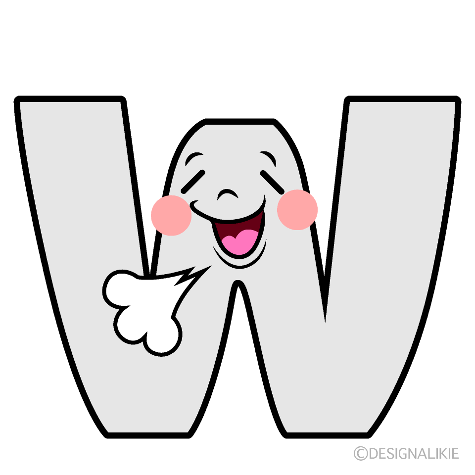 かわいいリラックスするWイラスト