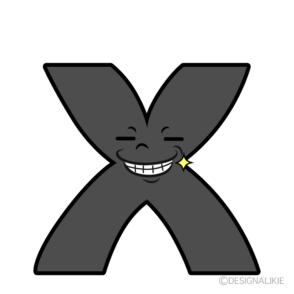 Cute Grinning X Clipart