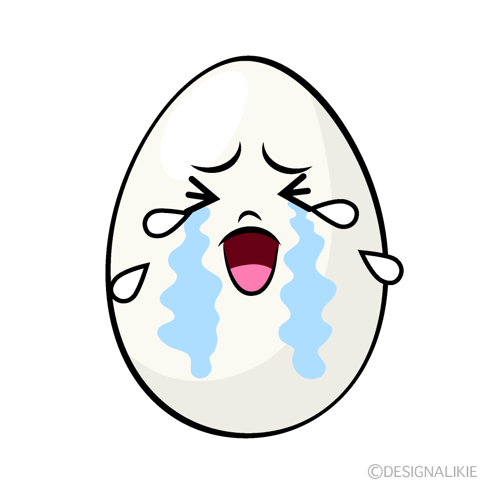 Cute Crying Egg Clipart
