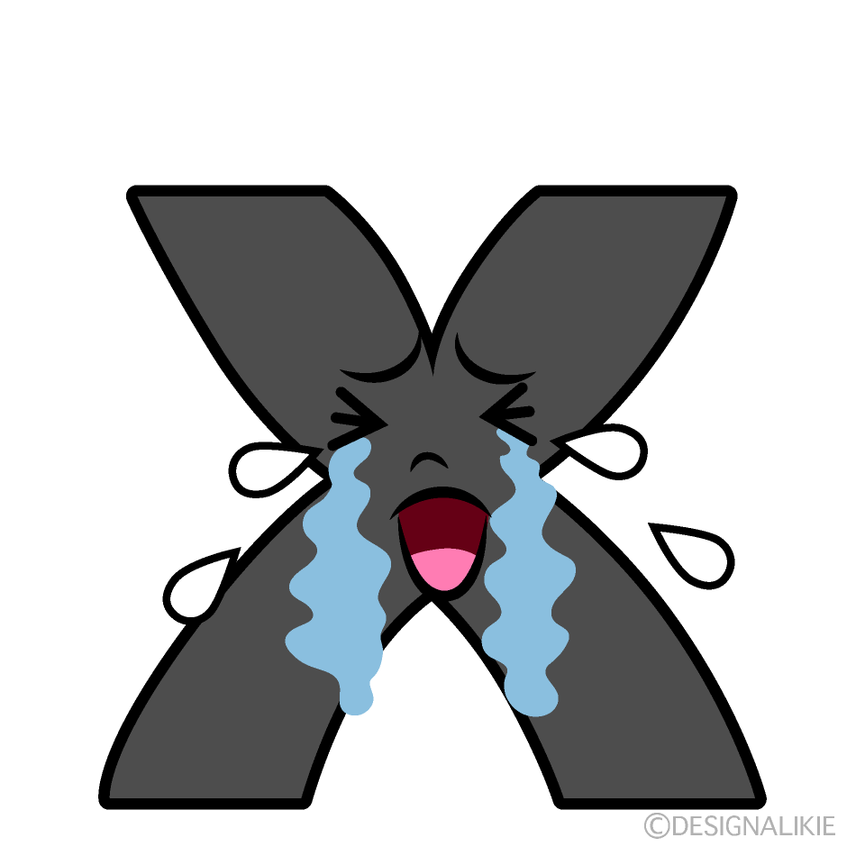 Cute Crying X Clipart
