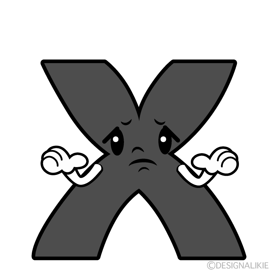Cute Troubled X Clipart