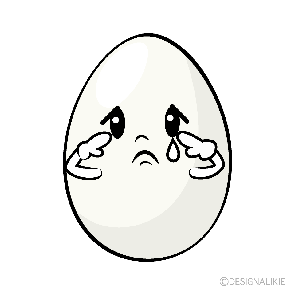 かわいい悲しい卵イラスト