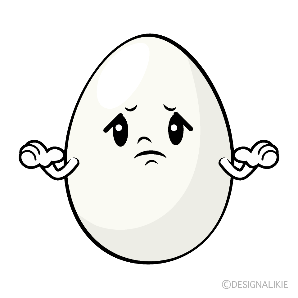 かわいい困る卵イラスト