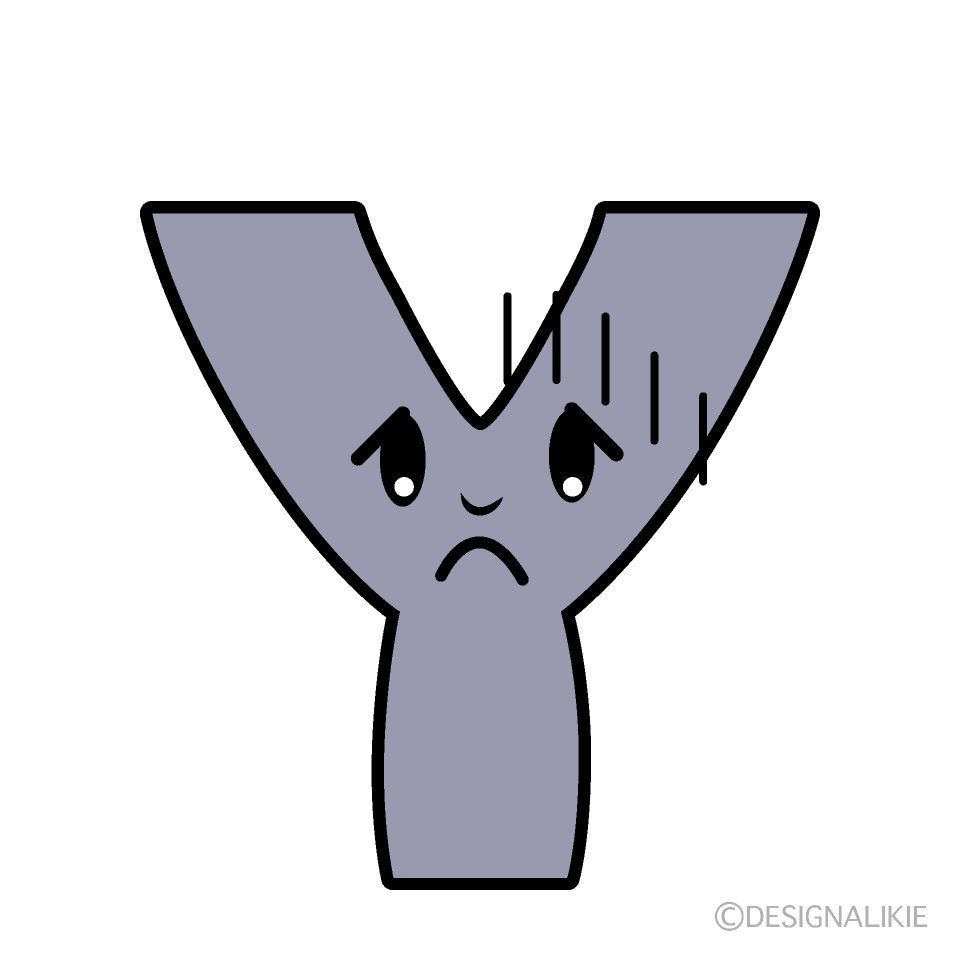 Cute Depressed Y Clipart