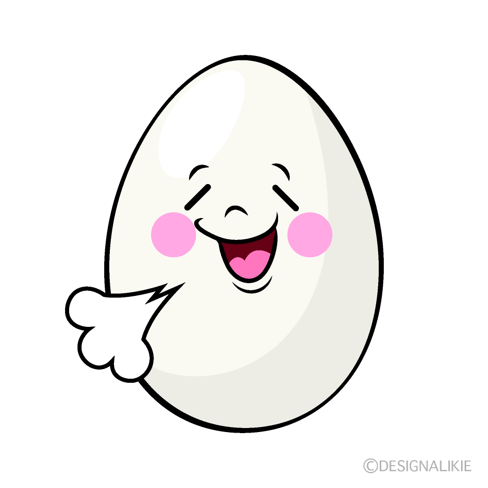 かわいいリラックスした卵イラスト