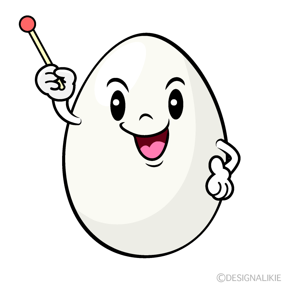 かわいい説明する卵イラスト