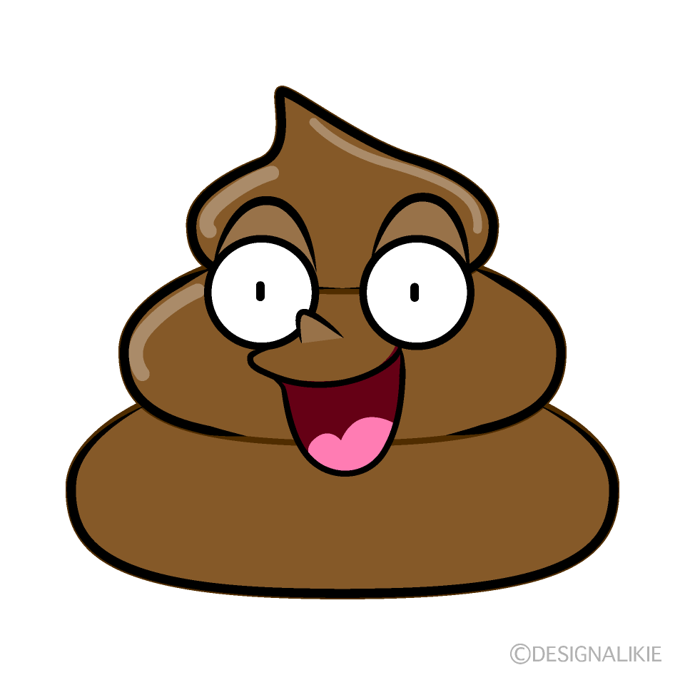 かわいい驚くうんちイラスト
