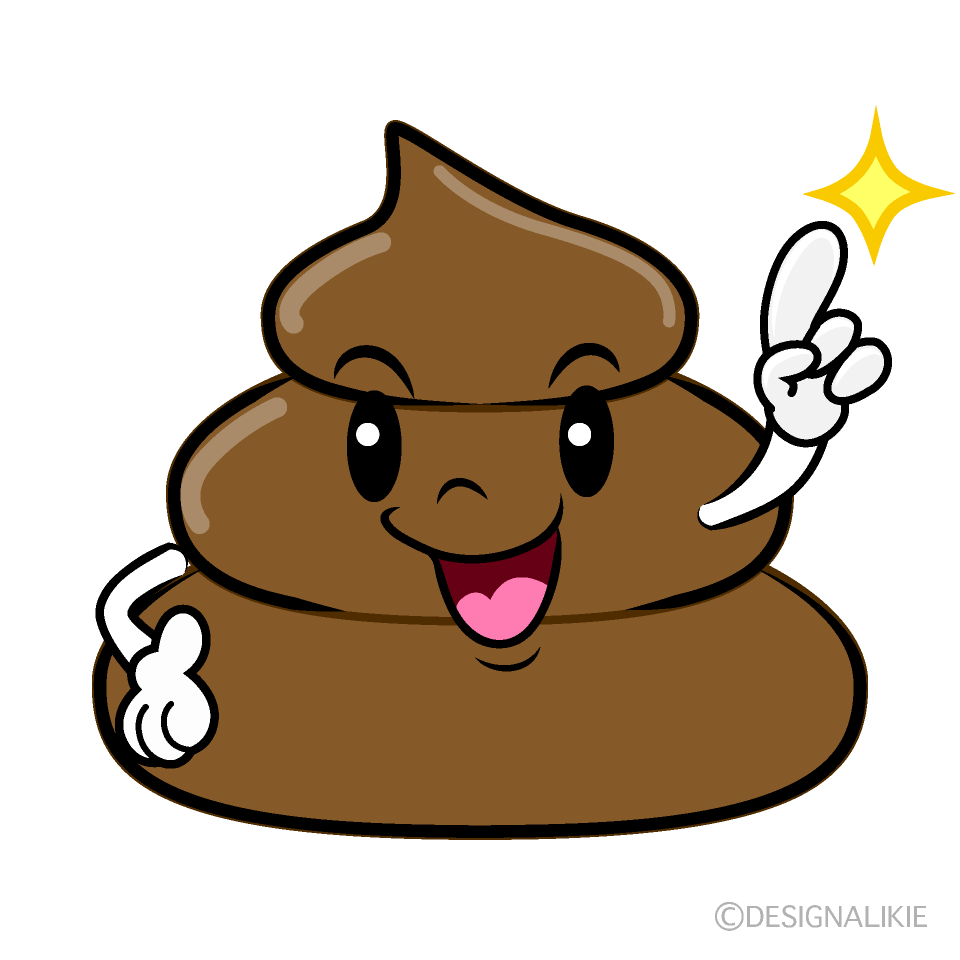 かわいい指差しするうんちイラスト