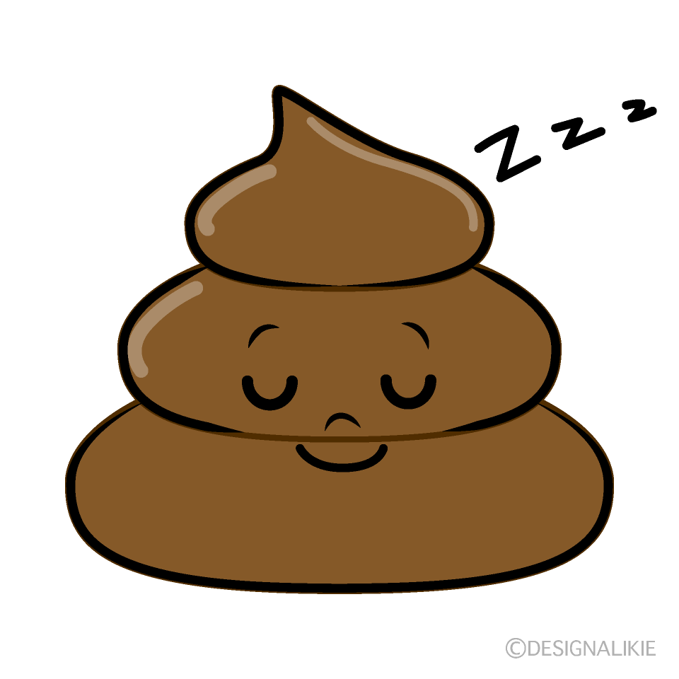 かわいい寝るうんちイラスト
