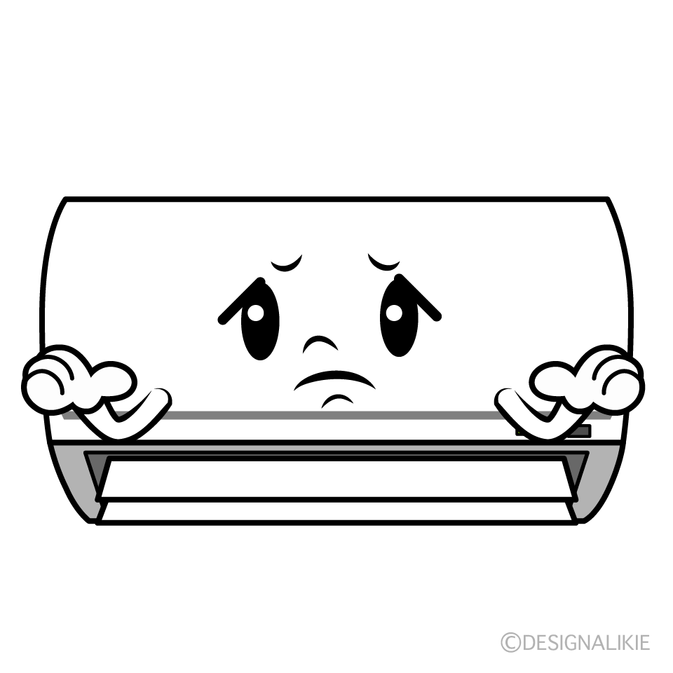 Cute Troubled Air Conditioner Clipart