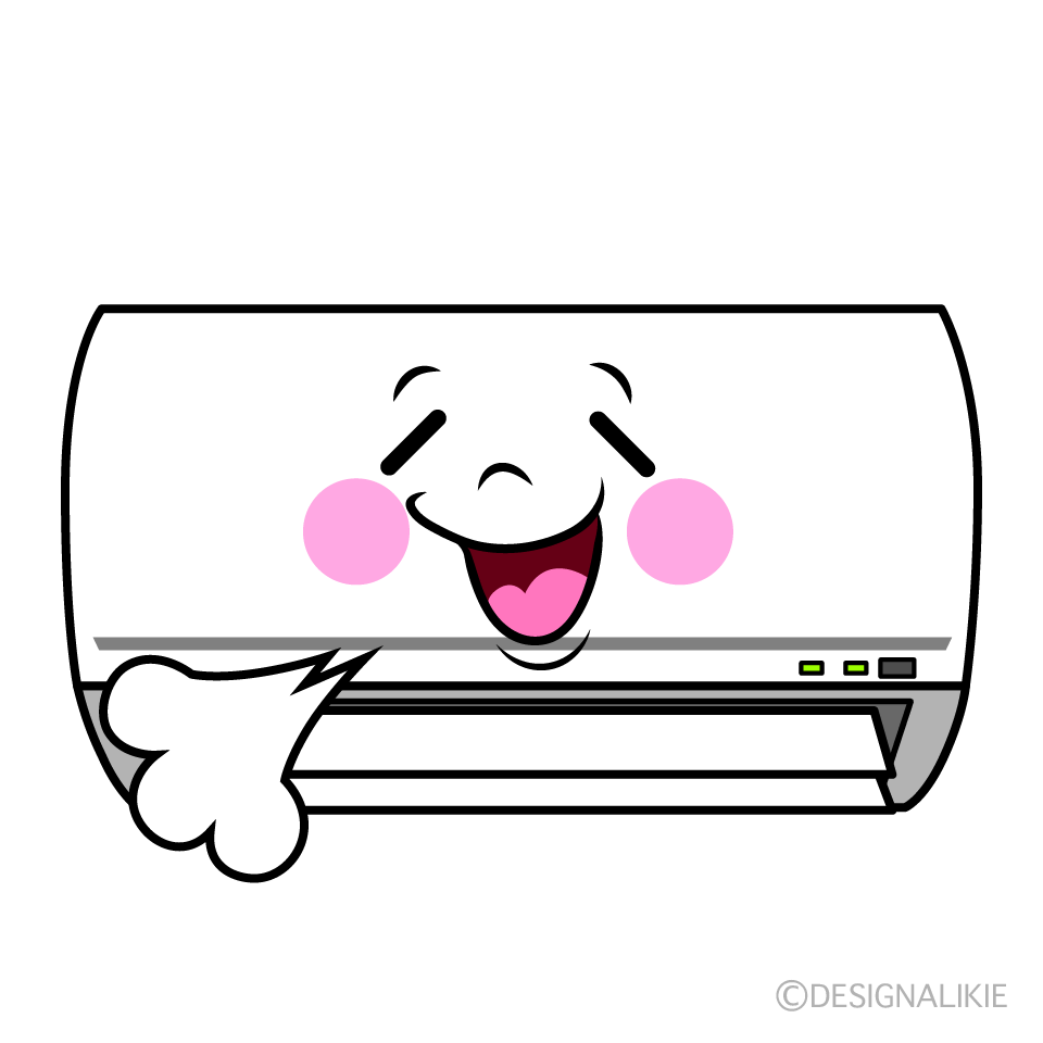 かわいいほっとするエアコンイラスト