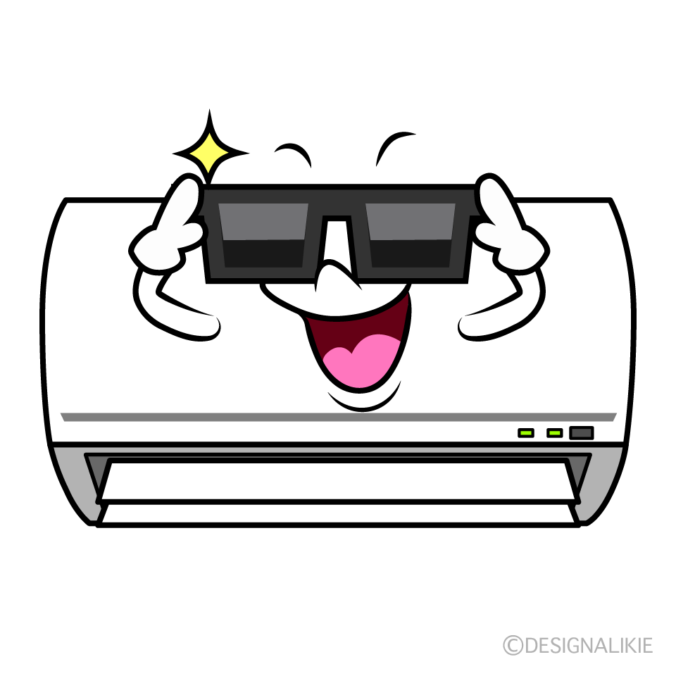 Cute Sunglasses Air Conditioner Clipart