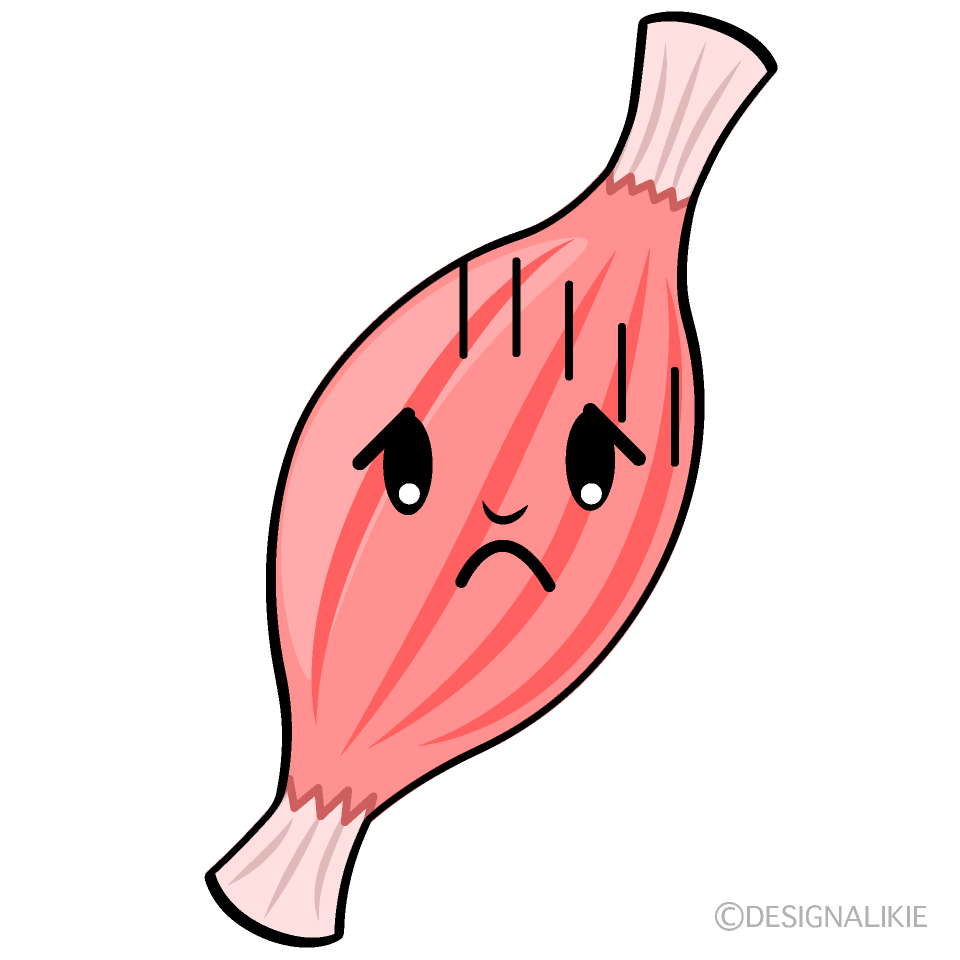 かわいいお辞儀する筋肉イラスト