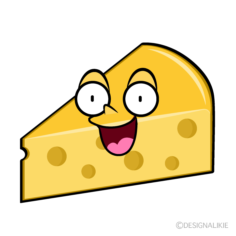 かわいい驚くチーズイラスト