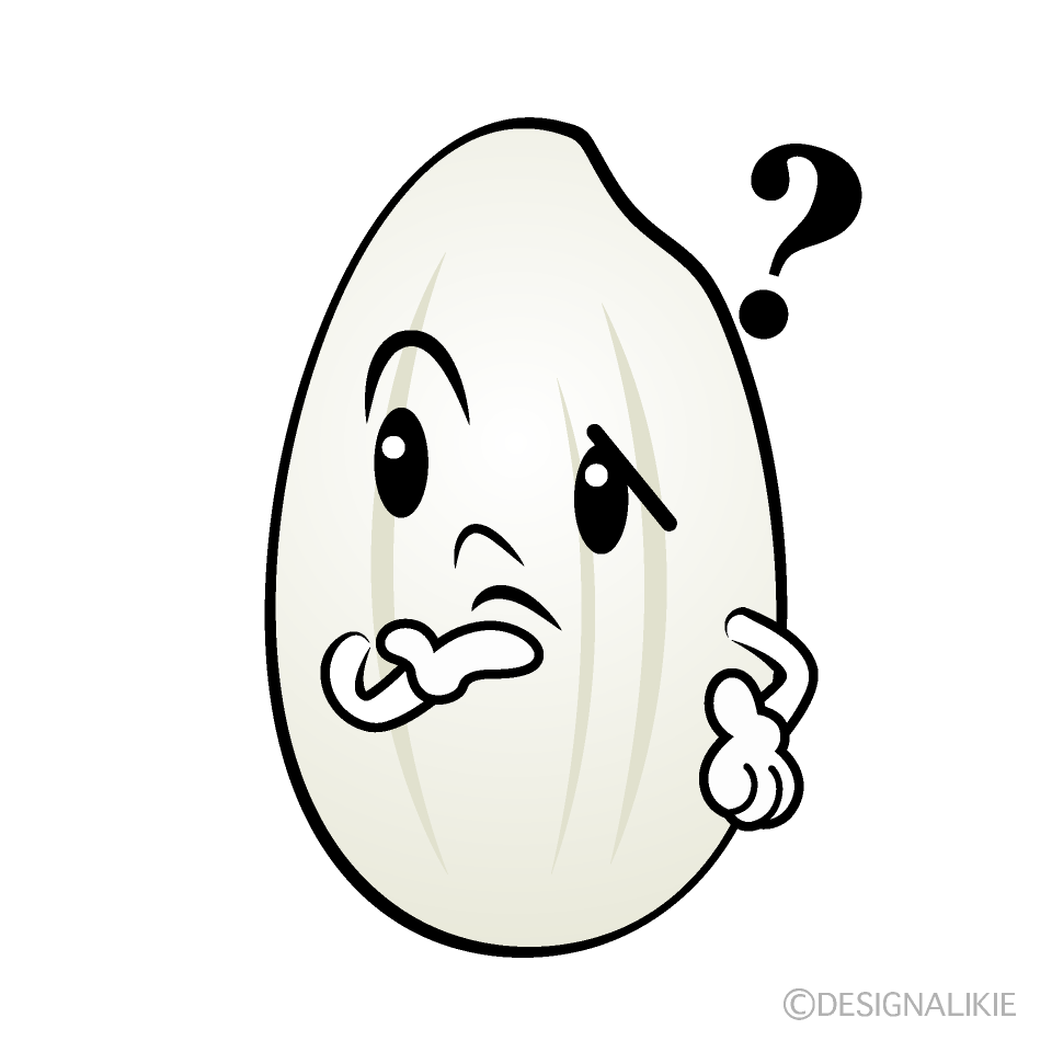 かわいい考えるお米イラスト