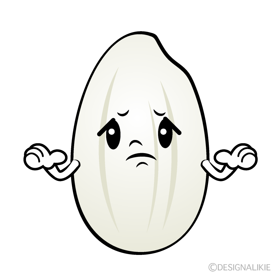 かわいい困るお米イラスト