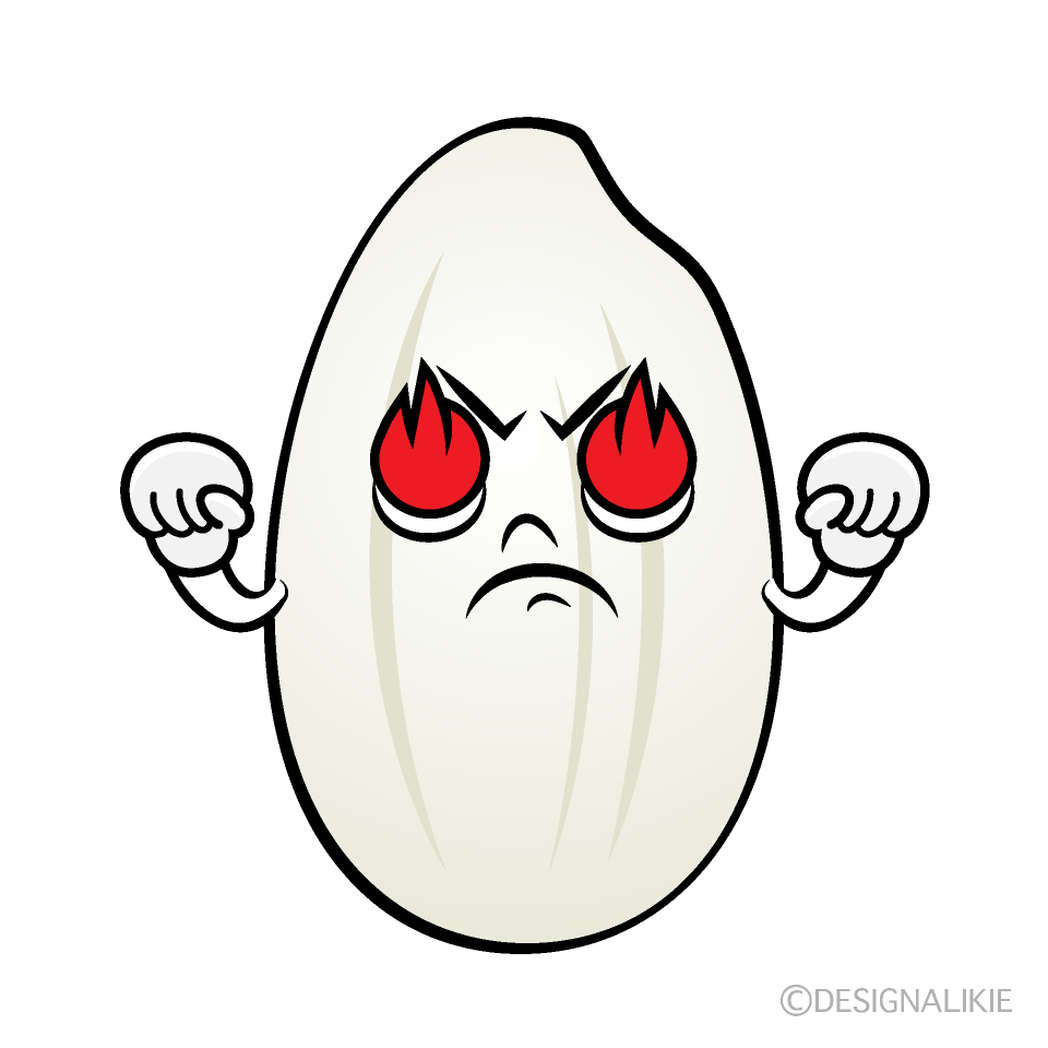 かわいい燃えるお米イラスト