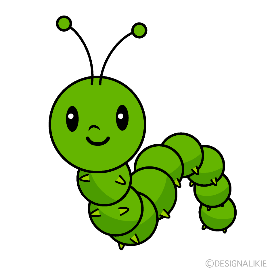 かわいい青虫イラスト