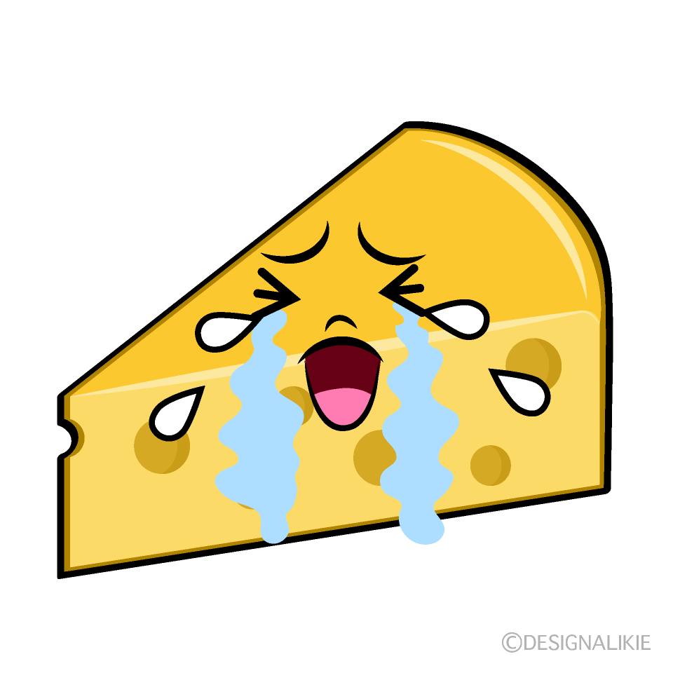 かわいい泣くチーズイラスト