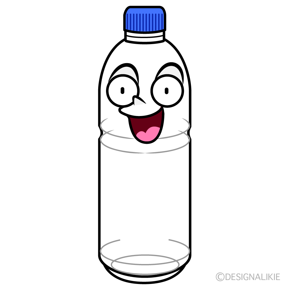 かわいい驚くペットボトルイラスト