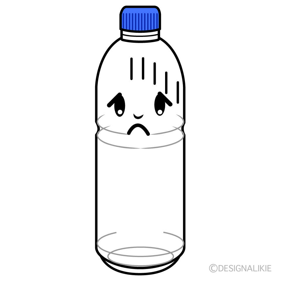 かわいいお辞儀するペットボトルイラスト