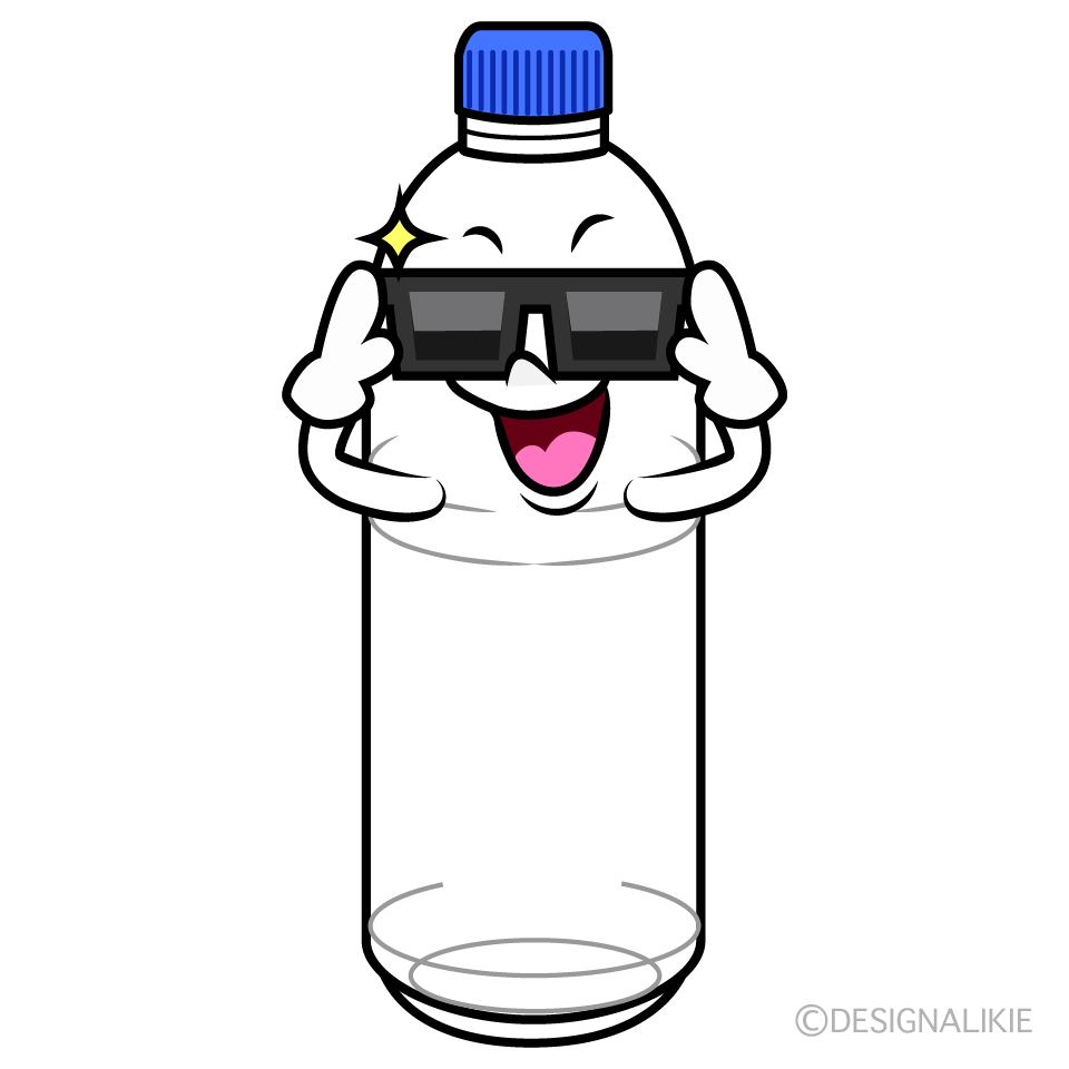 かわいいサングラスのペットボトルイラスト