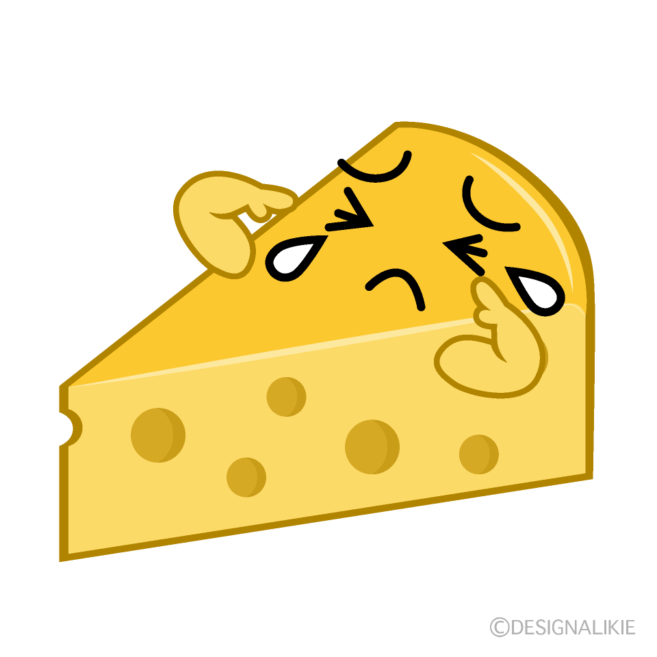 かわいい泣くチーズイラスト