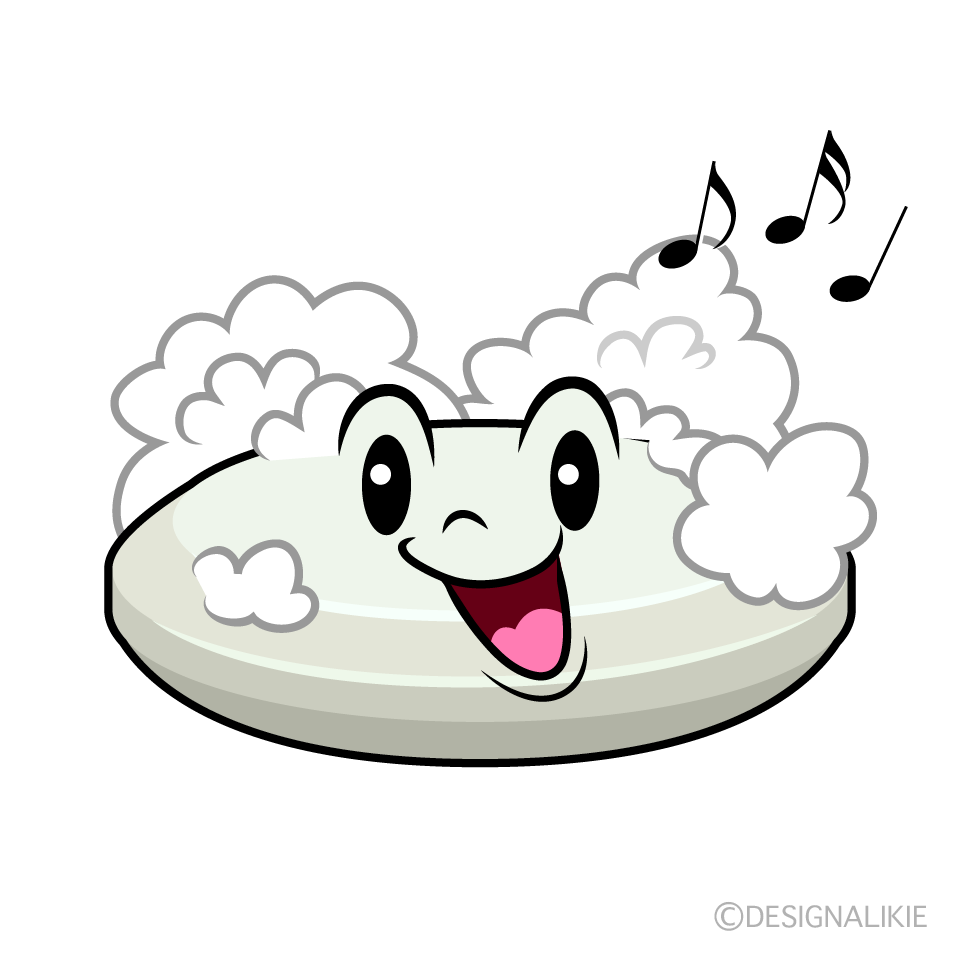 かわいい歌う石鹸イラスト
