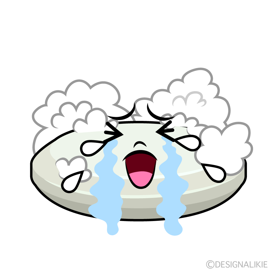 かわいい泣く石鹸イラスト